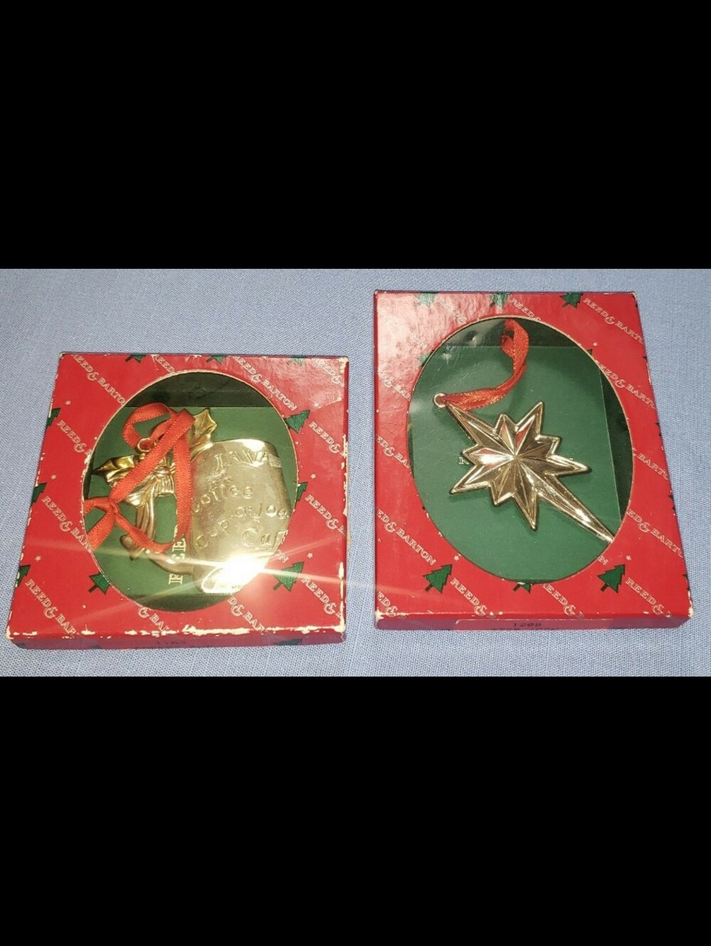 Two (2) Reed & Barton Silver Plated OrnamentsMade In Italy